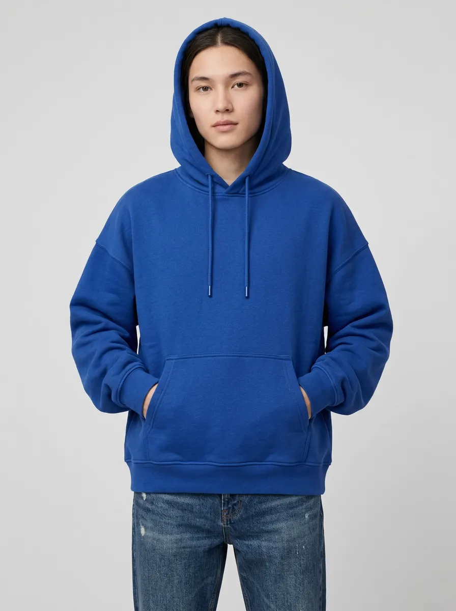 Laid Back Blue Oversized Hoodie for All Genders