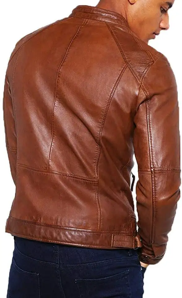 Smart Casual Motorcycle Leather Jacket
