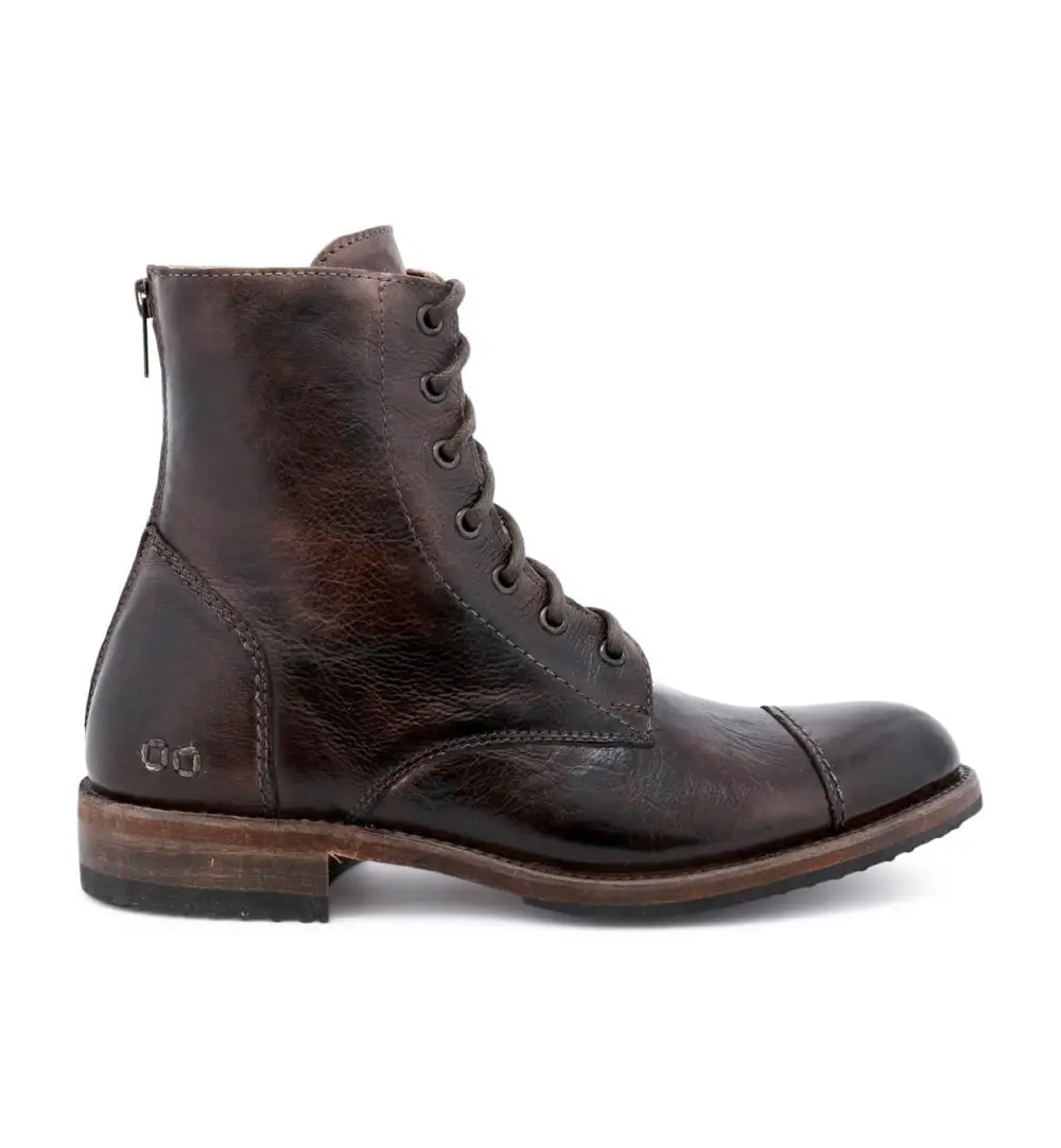 Back-Zip Streamlined Combat Boots