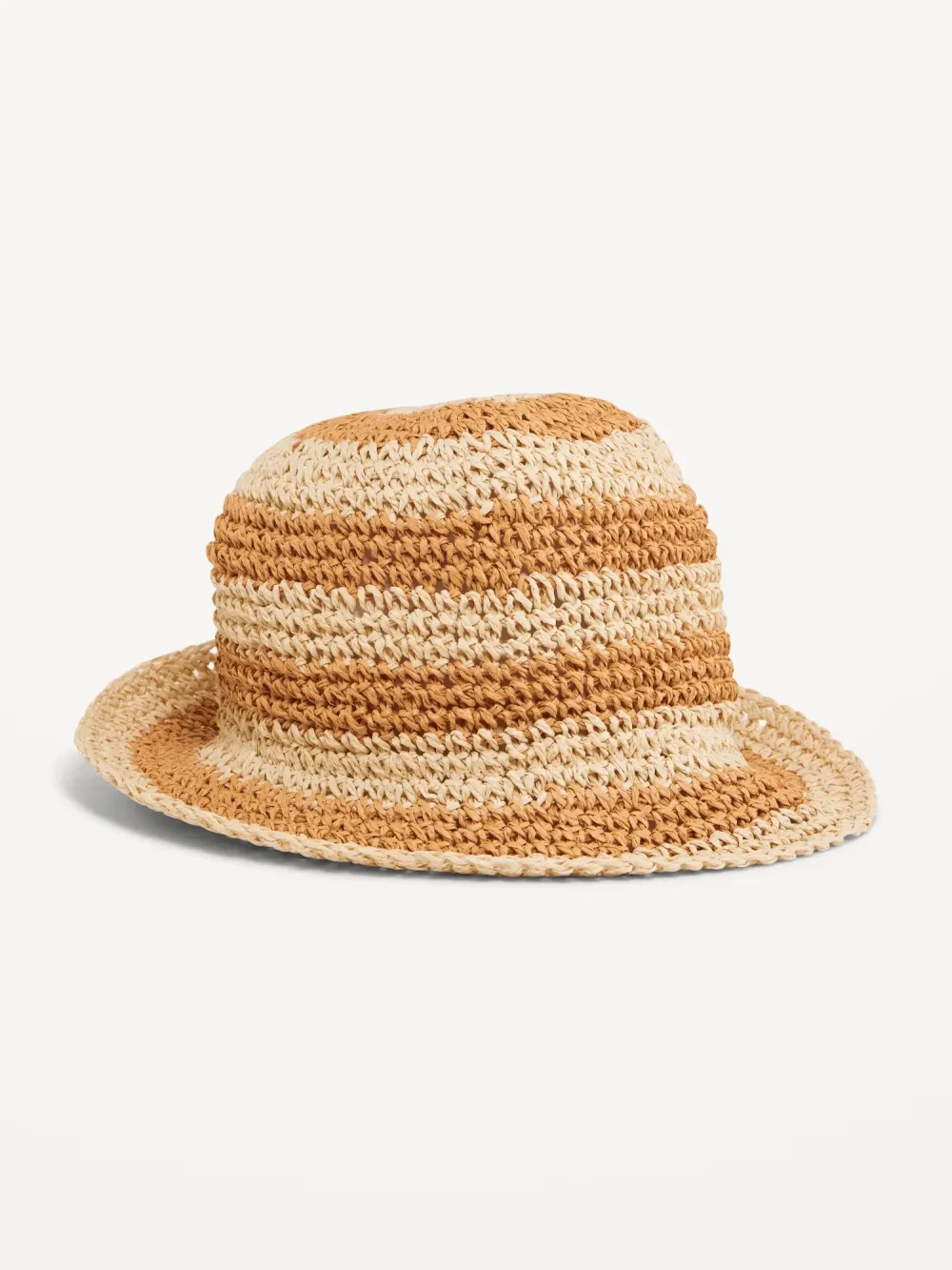 Neutral Striped Straw Hat