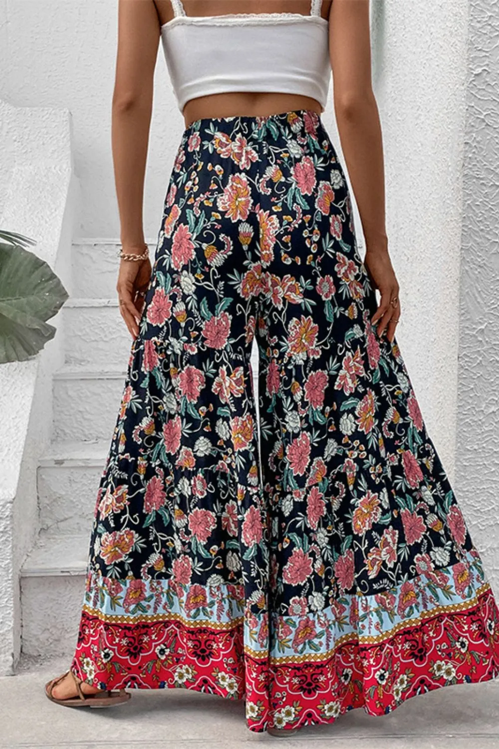 High Waist Floral Pants
