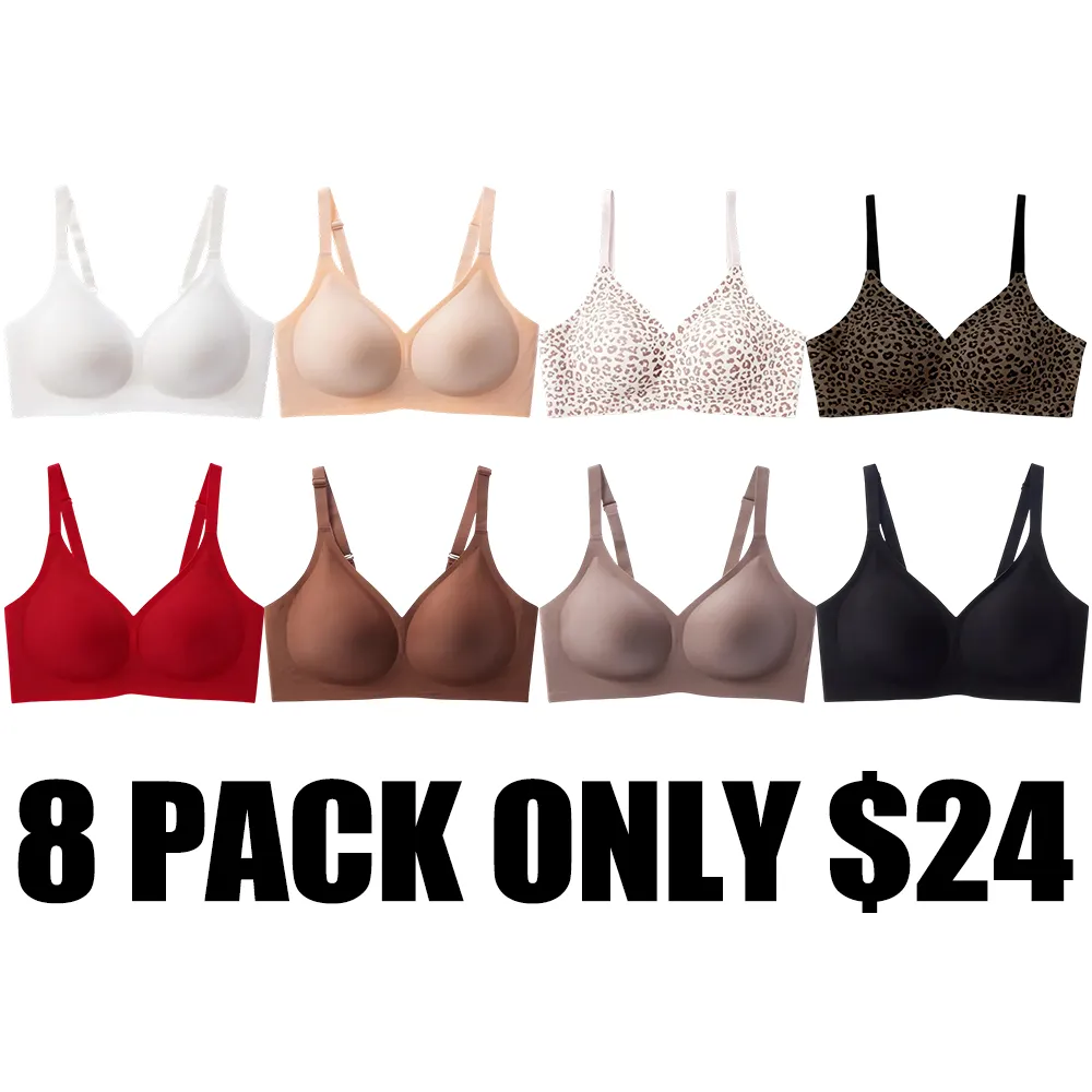 Jelly Wireless Women Comfortable Push Up Bras Wireless Seamless Full Coverage Bra Buttery Soft Everyday Tshirt Bra