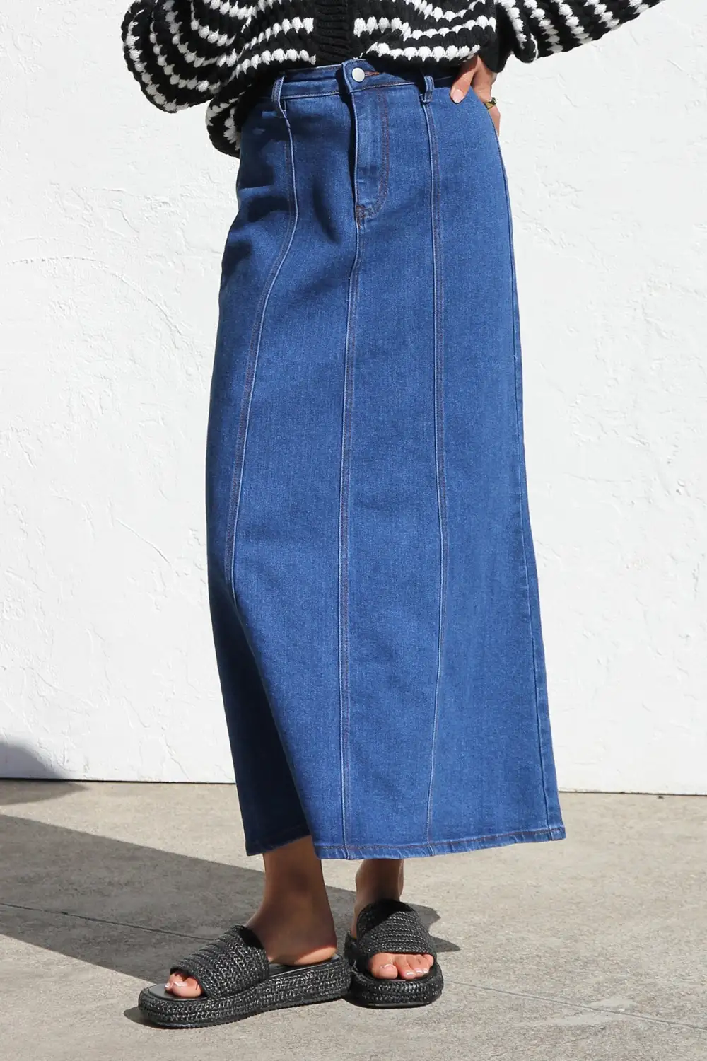 Denim Maxi Classic Skirt