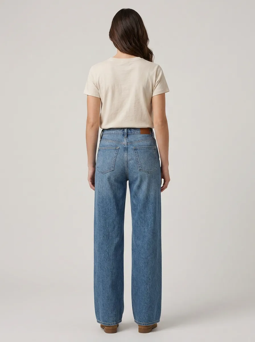 Refined Wide-Leg Denim Jeans