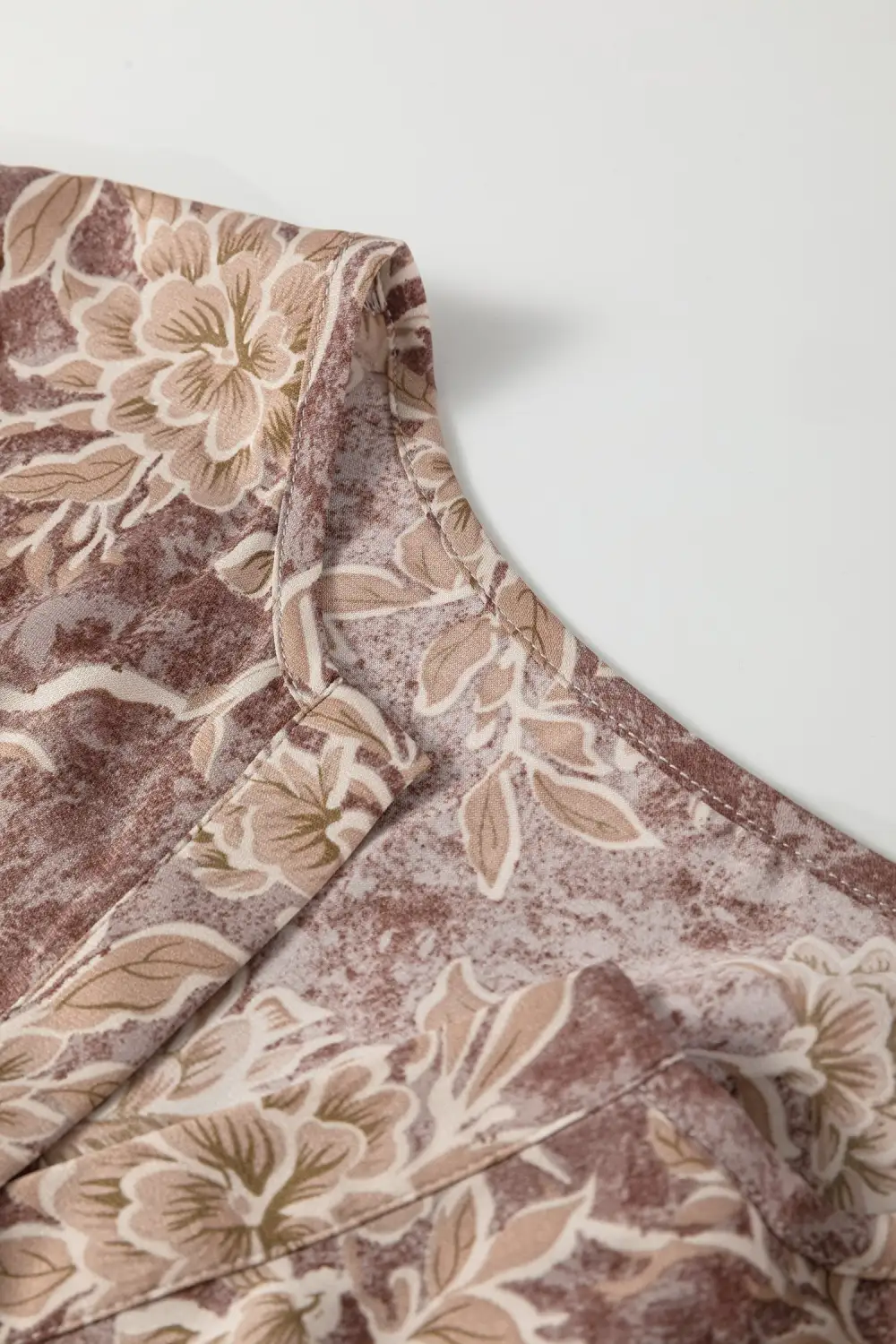 Finish Floral Printed Smocked Maxi Dress