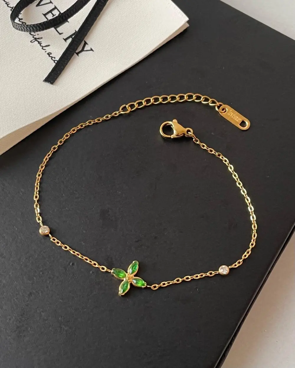 Classic Stainless Steel Floral Fashion Bracelet