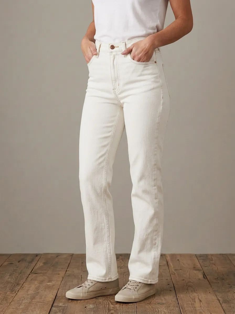 Relaxed High-Rise Washed Denim Jeans