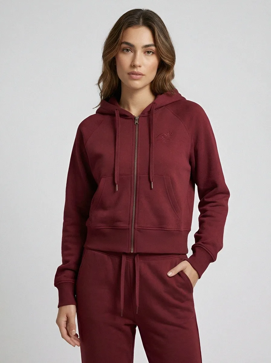 Women's Sage Green Straight-Leg Joggers Drawstring Joggers Zip-Up Hoodie Jacket & Jogger Set