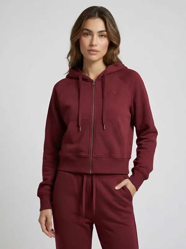 Women's Sage Green Straight-Leg Joggers Drawstring Joggers Zip-Up Hoodie Jacket & Jogger Set