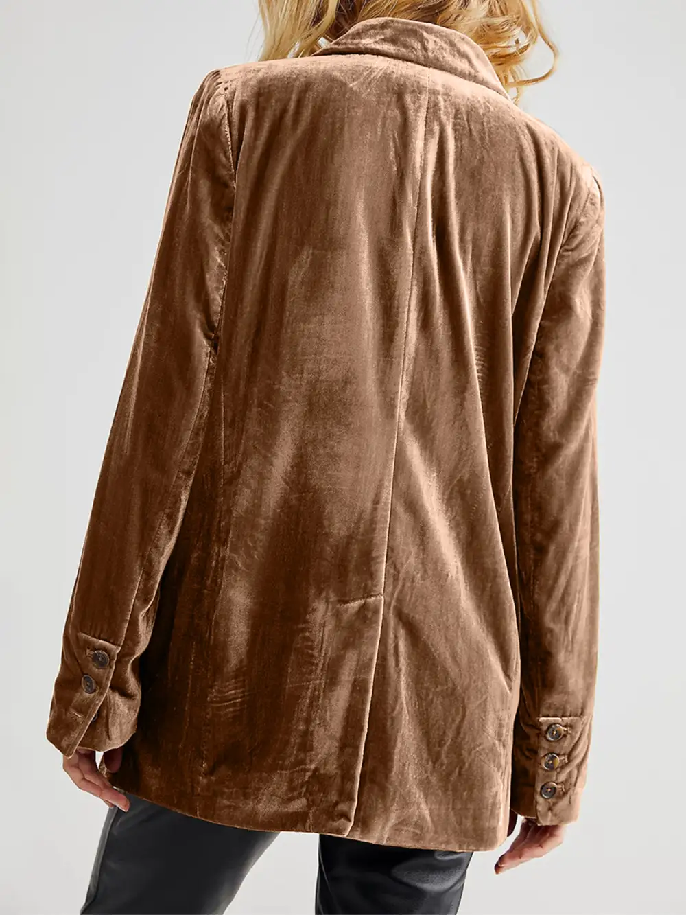 Lapel-Collar Long-Sleeve Blazer