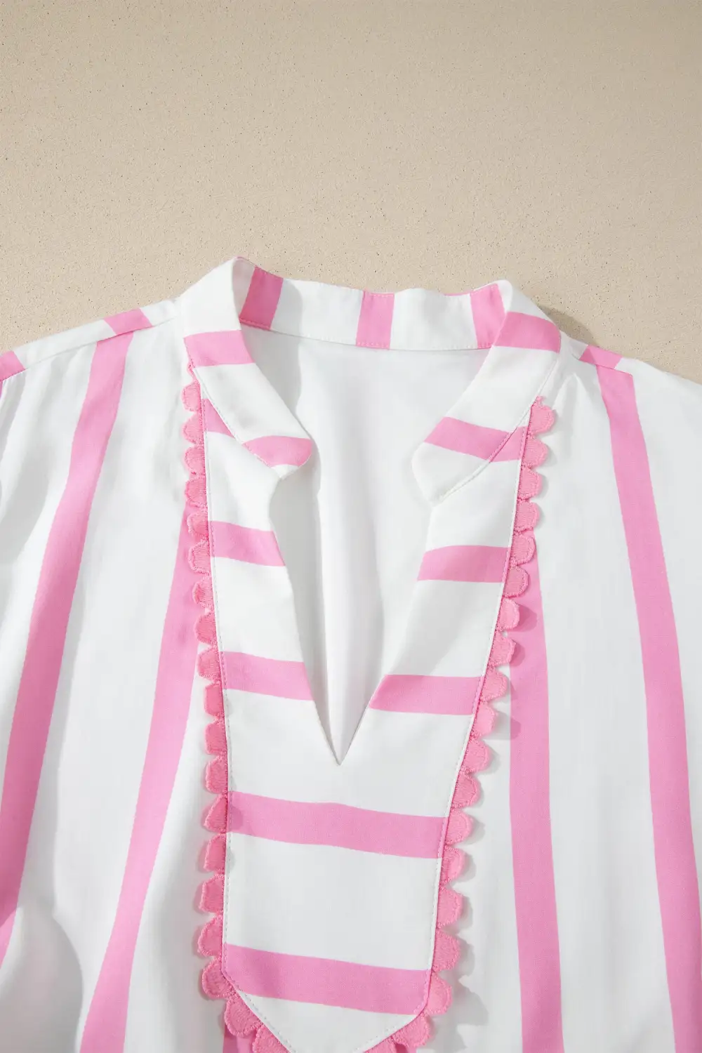 Clean Line Striped V Neck Tiered Maxi Dress