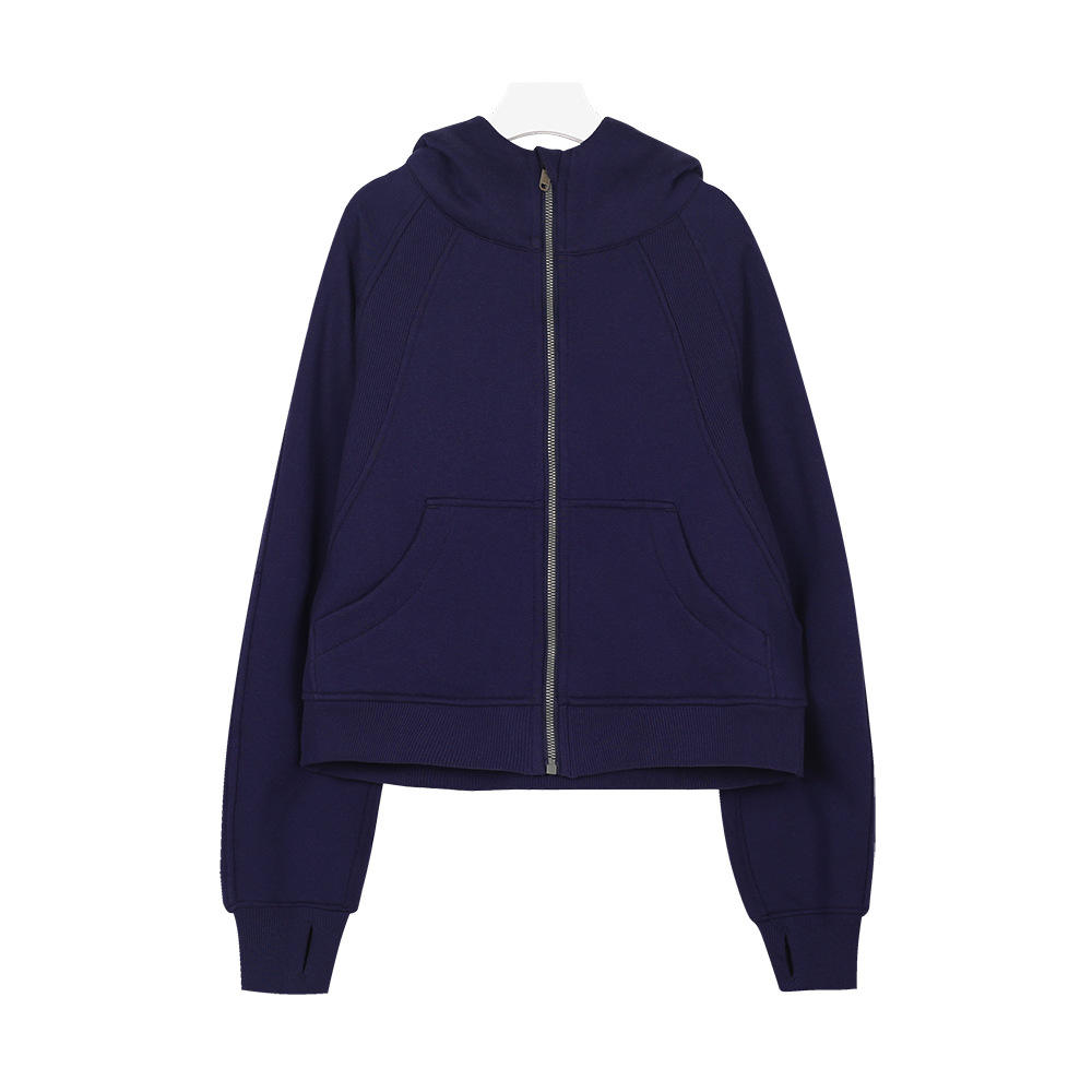Women’s Zip-Up Hooded Fleece Sports Jacket