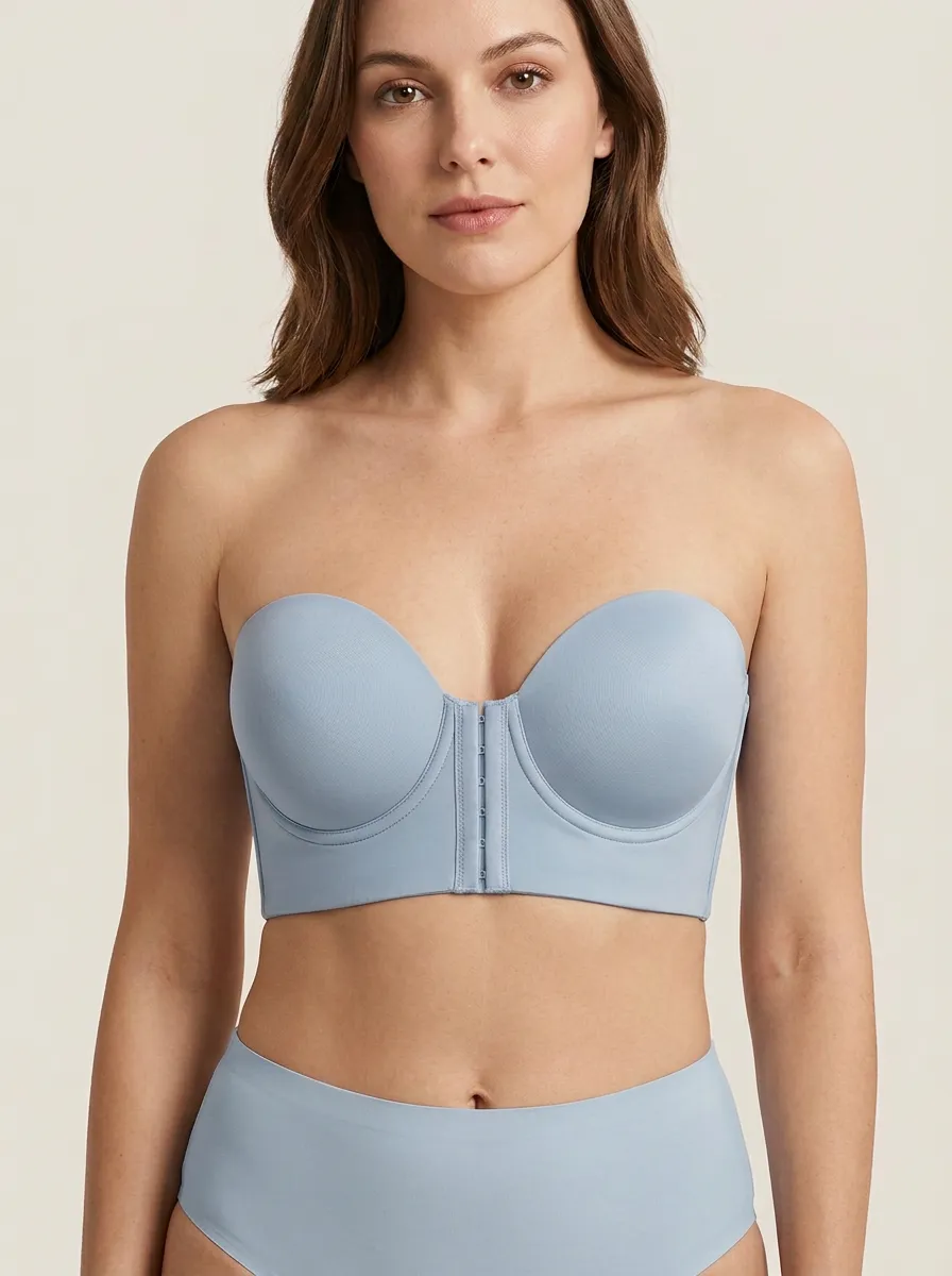 Women's Extended-Band Front-Closure Bustier Bra