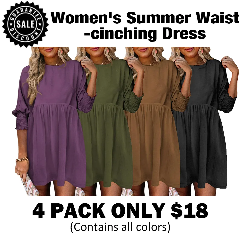 Women's Summer Waist-Cinching Dress🔥8-Pack - Only $24