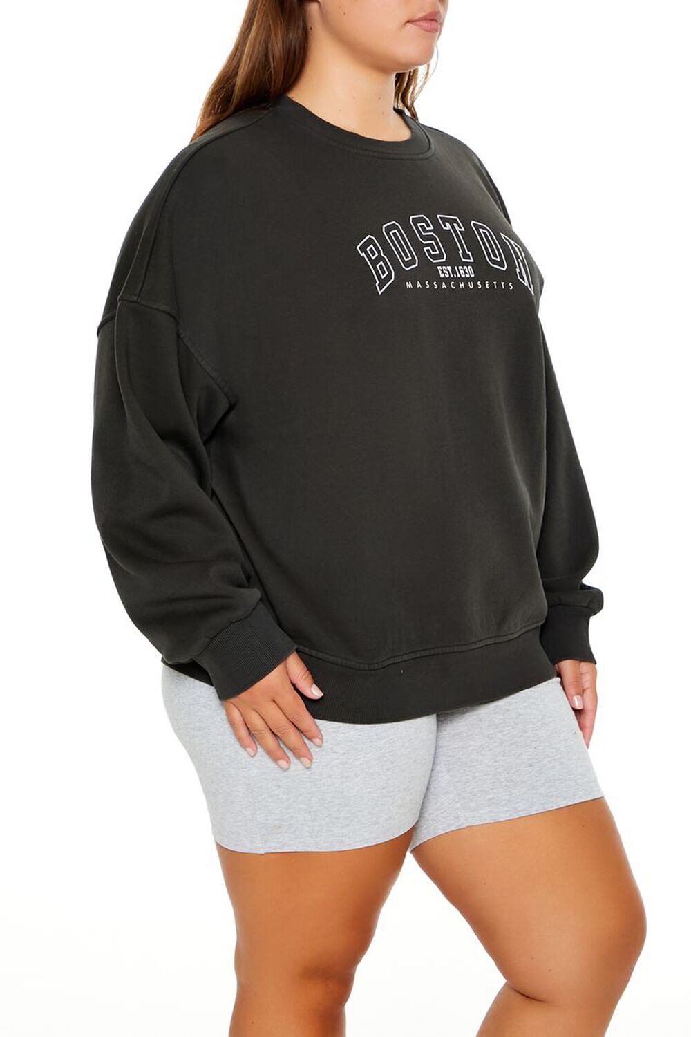 Plus Size Boston Graphic Pullover
