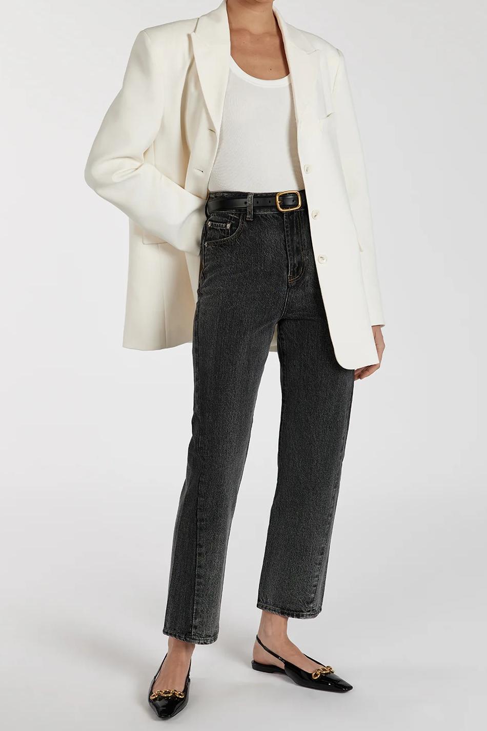 WASHED BLACK TWISTED SEAM JEAN