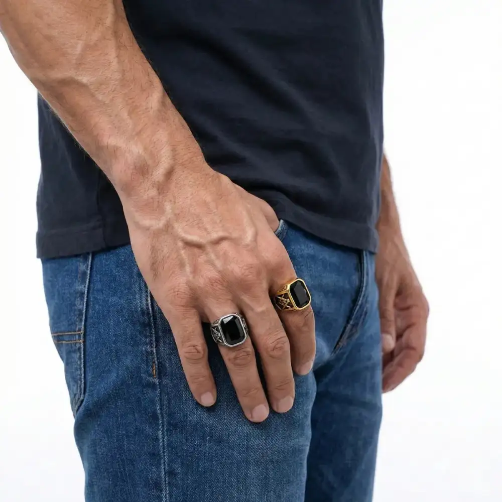 Men's Retro Masonic Ring
