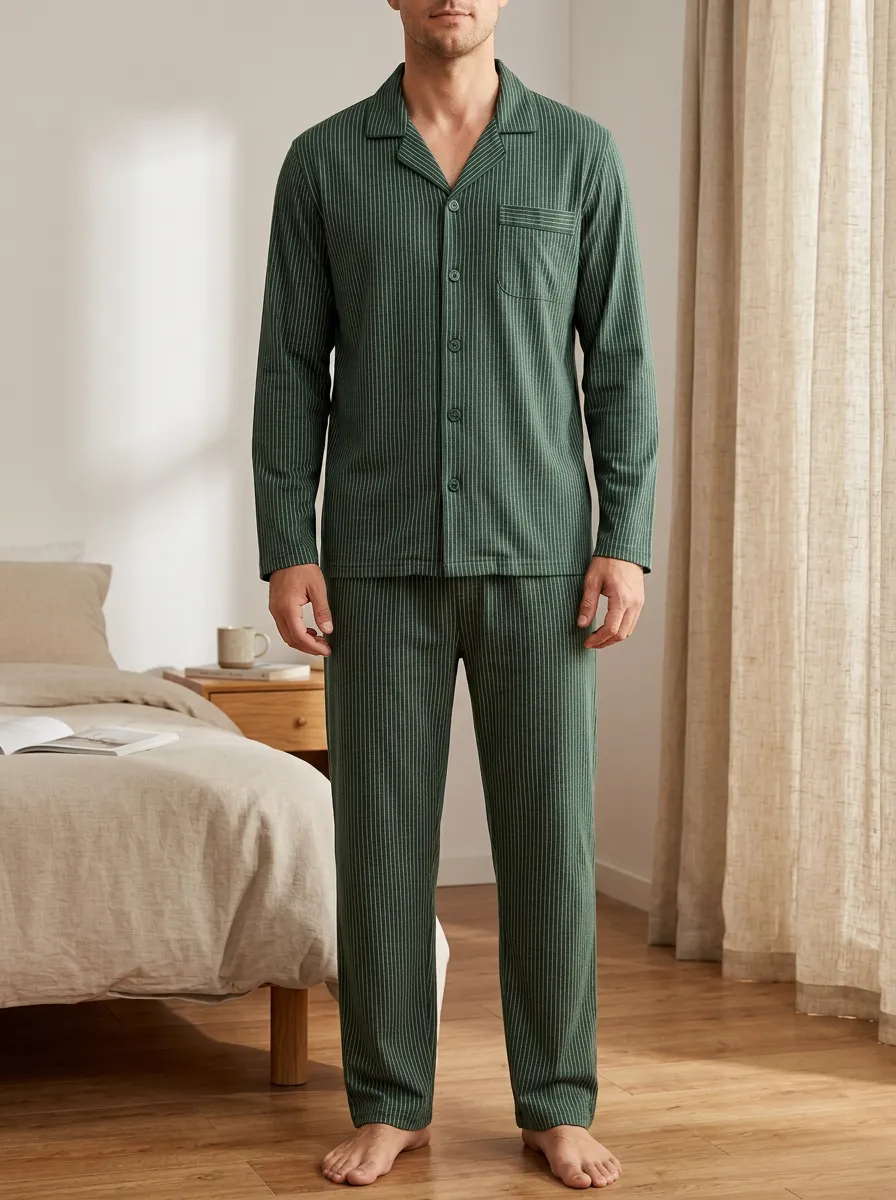 Classic Striped Men's Pajama Set