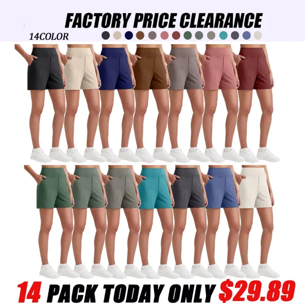 🔥 Women's High-Waist Bermuda Shorts | Sports Running & Yoga Shorts