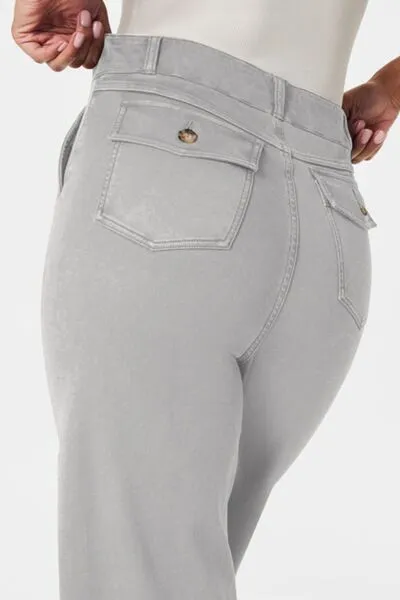 High Waist Pocket Denim Jeans