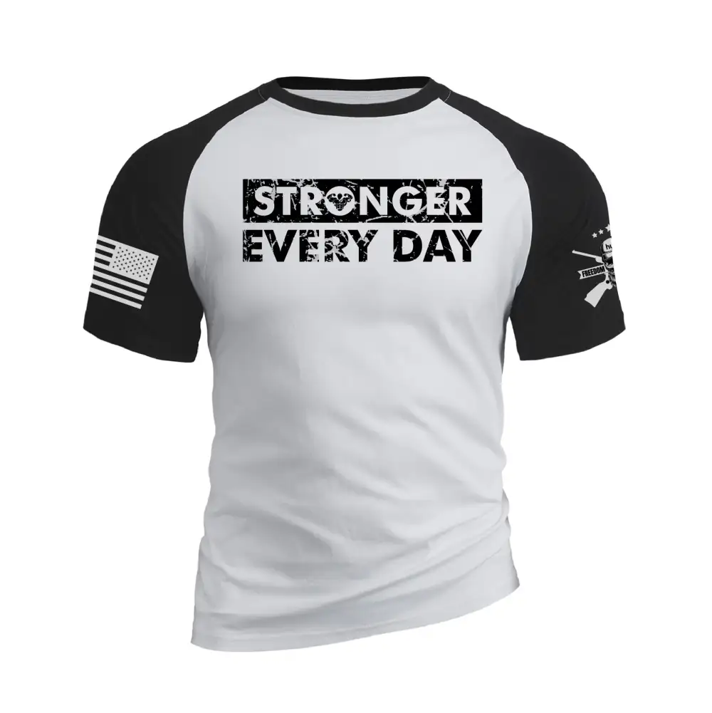 STRONGER EVERY DAY RAGLAN GRAPHIC TEE