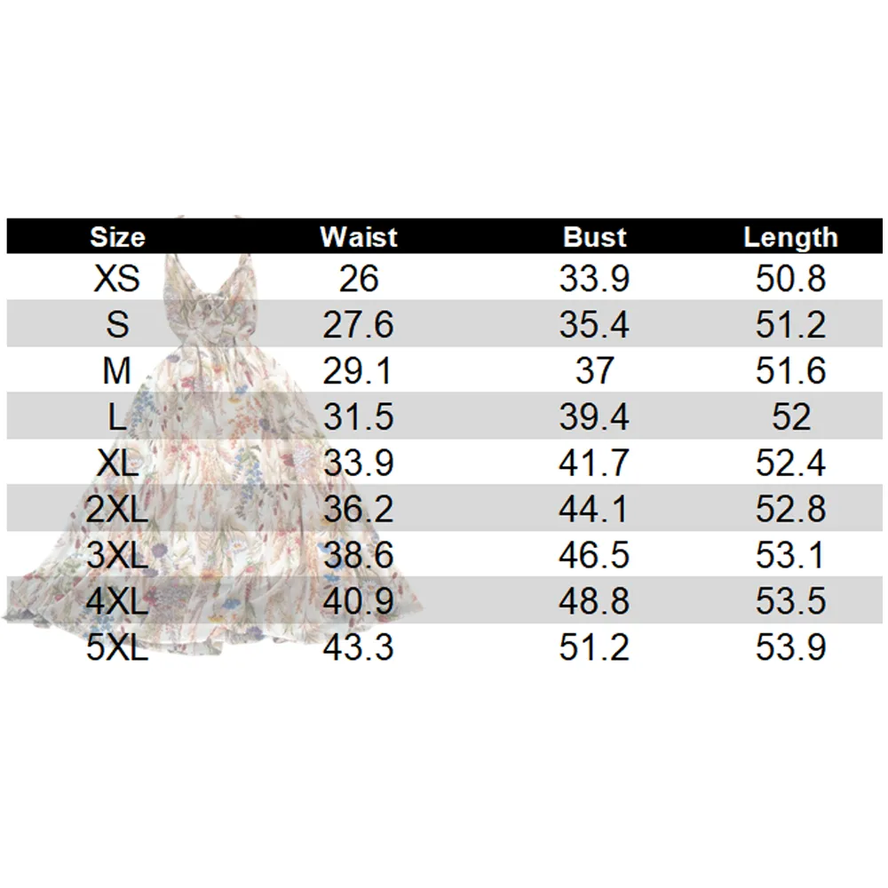 Women's Boho Floral Cami A-Line Summer Dress