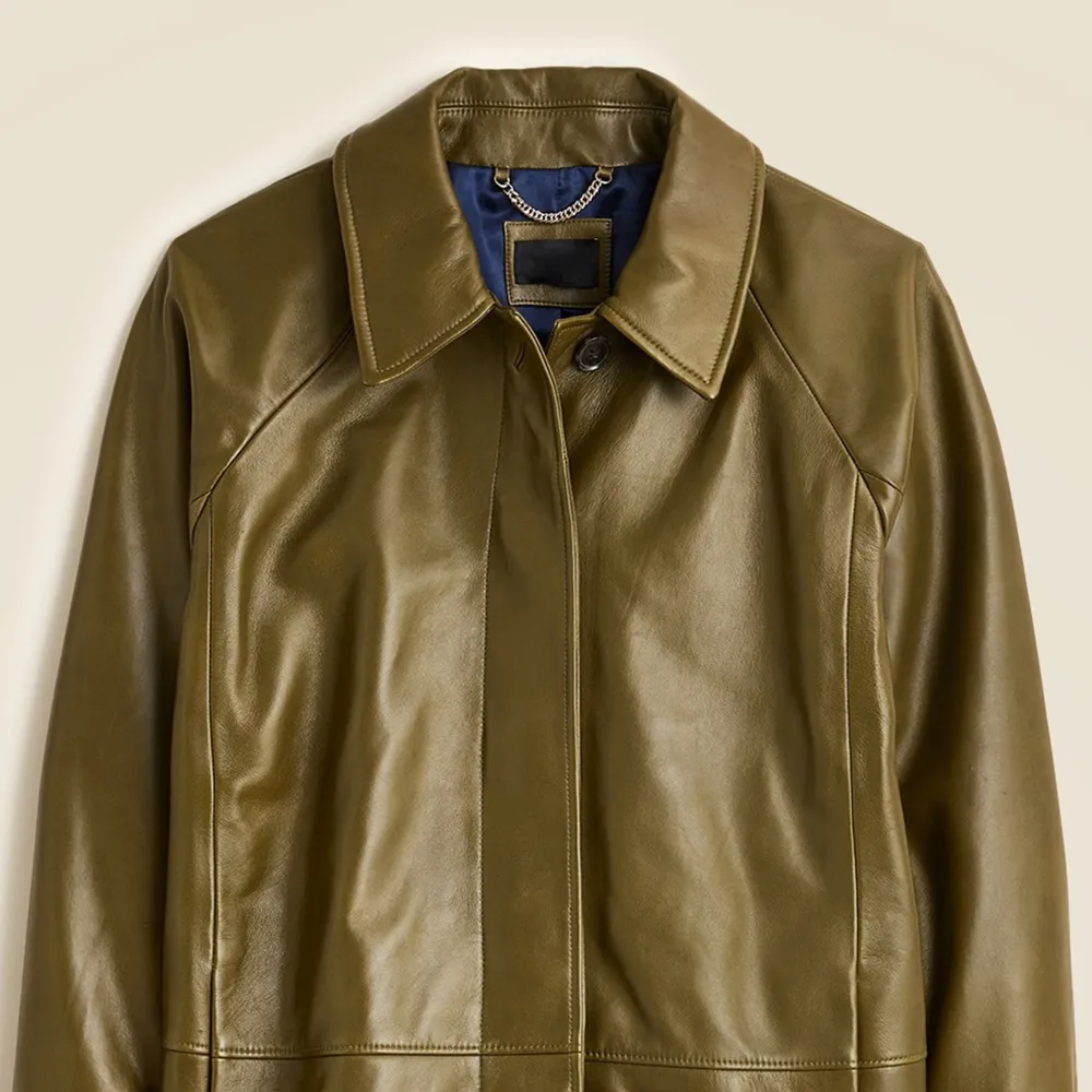 trench coat in leather