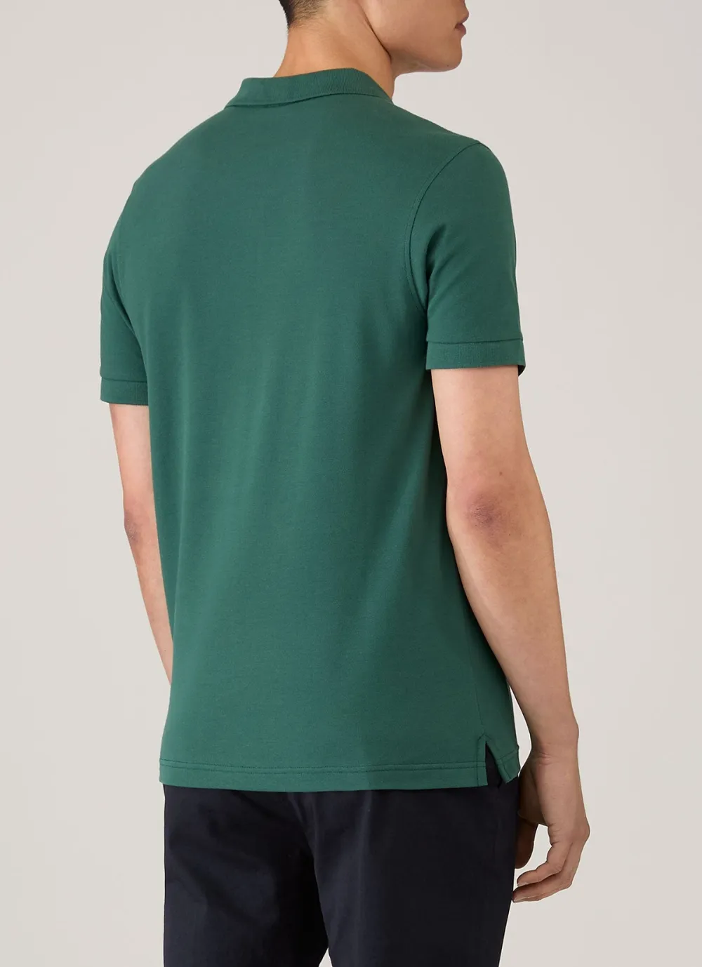 Understated Everyday Slim Fit Cotton Pique Short Sleeve Polo Shirt