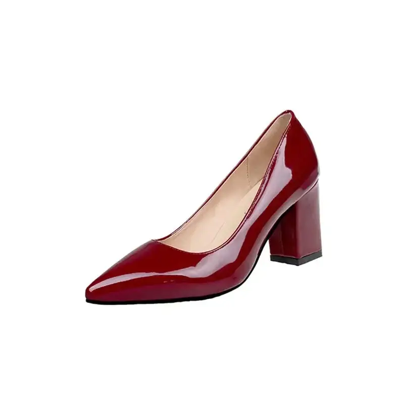 Patent Leather Pointed-Toe Pumps