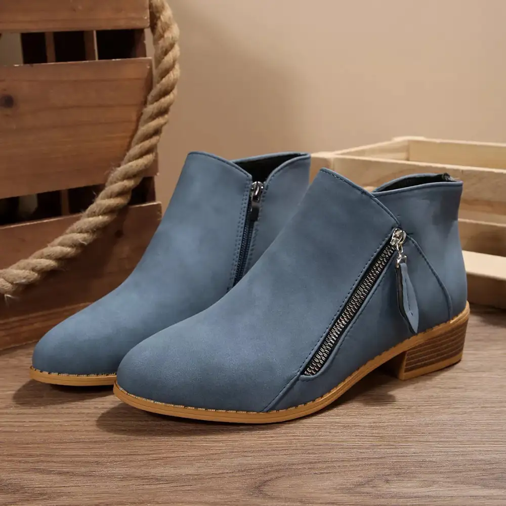 Block Heels Ankle Boots