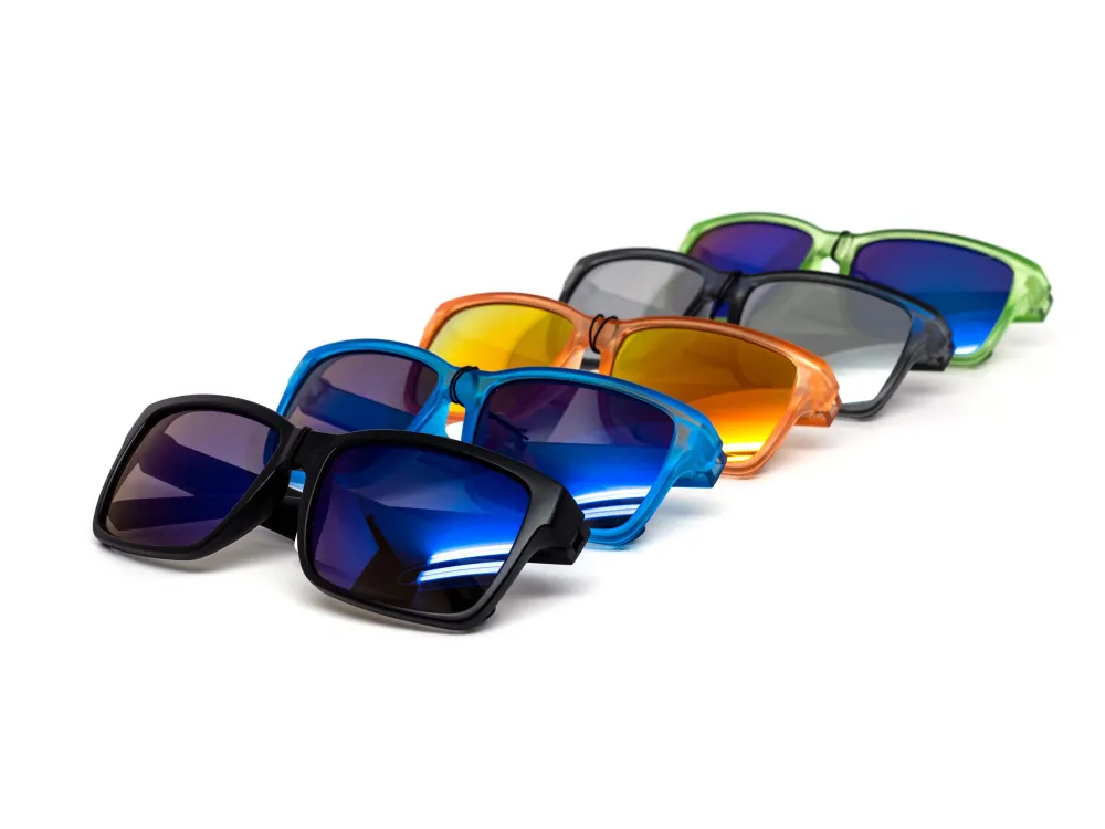 12-Pack Kids Modern Square Color Mirror Sunglasses