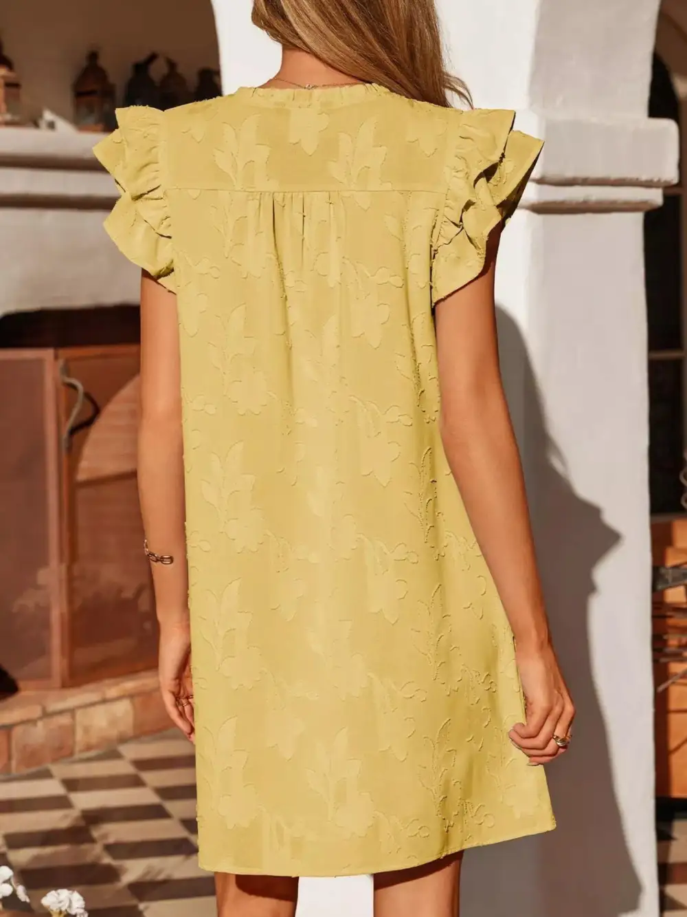 Floral Ruffle Mini Dress