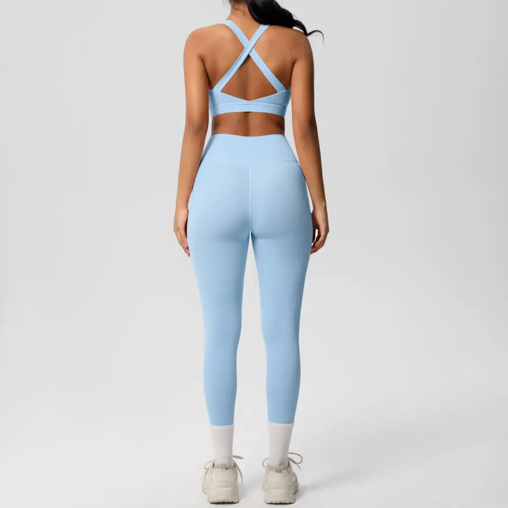 Backless High-Waist Two-Piece Activewear Active Set