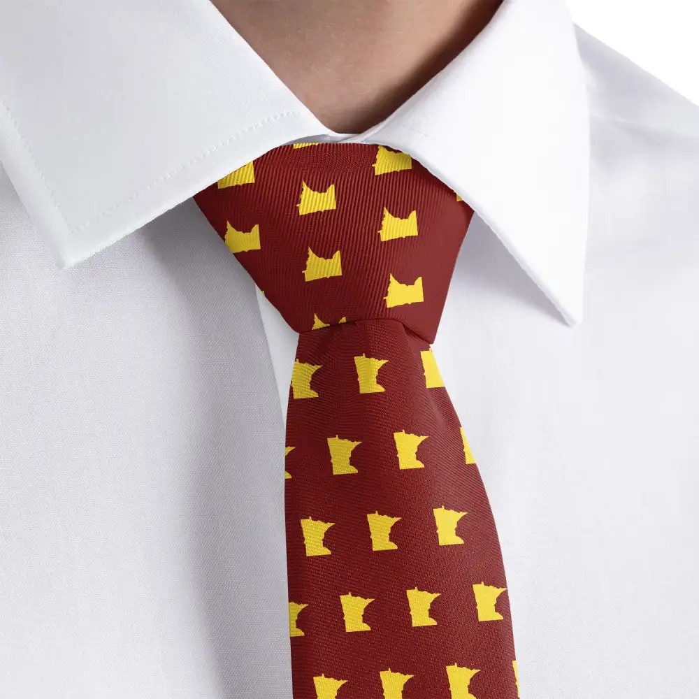 Polished Outline Emblem Expression Necktie
