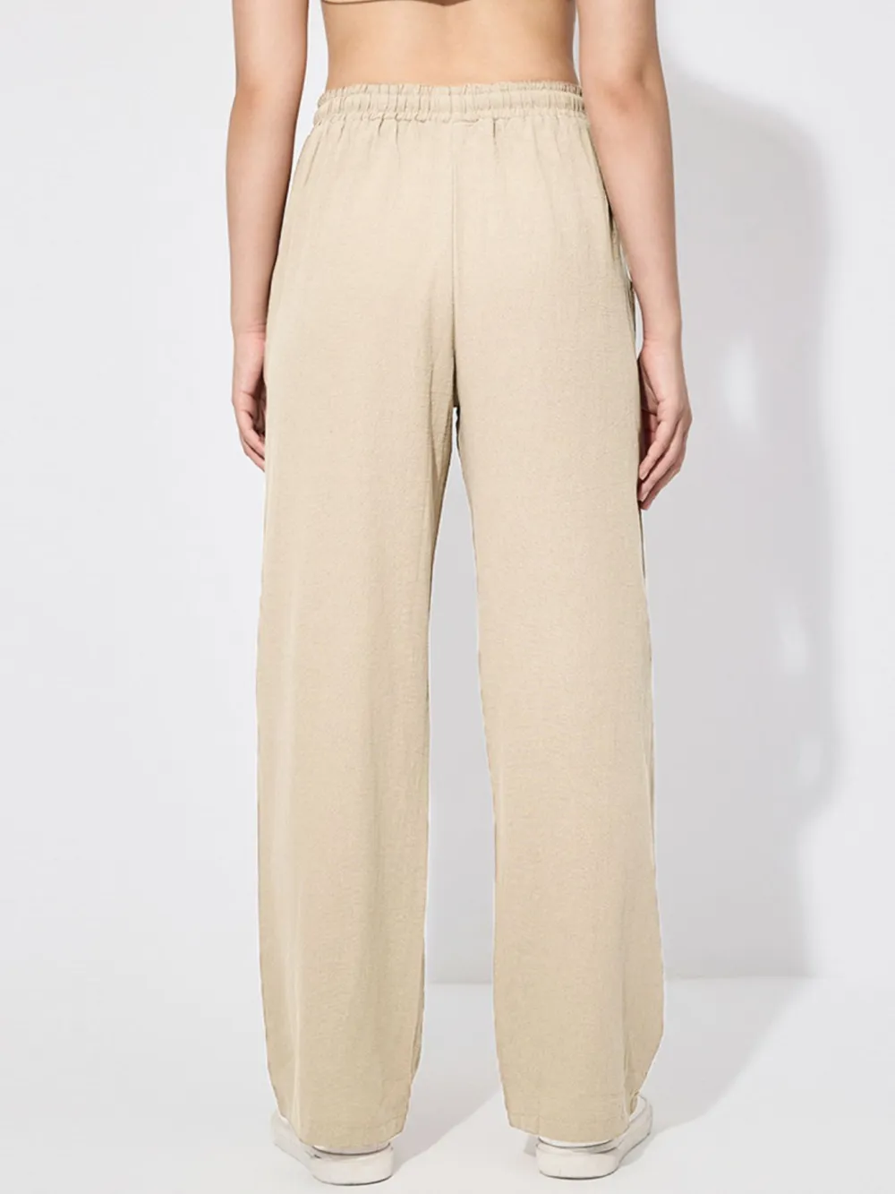Wide Leg Drawstring Pocketed Pants