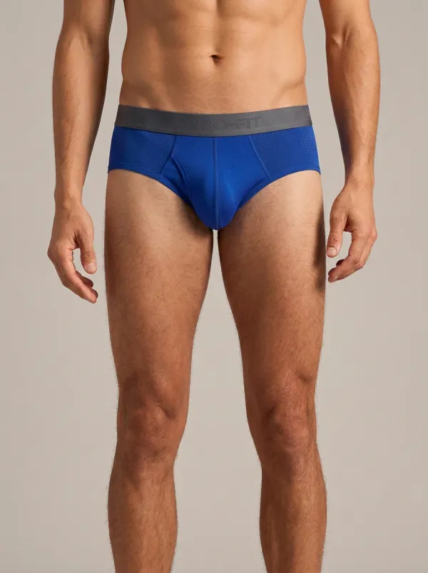 Men's Athletic Performance Breathable Mesh Printed Briefs