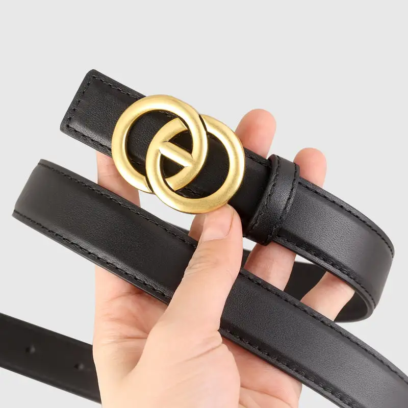 Textured Statement Buckle Accent Belt