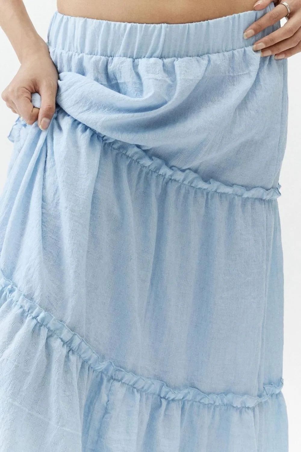 Cotton Blend Frill Skirt