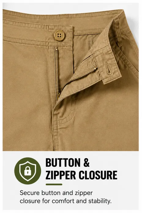 Men's Cropped Cargo Capri Pants with Utility Pockets and Drawstring Hem