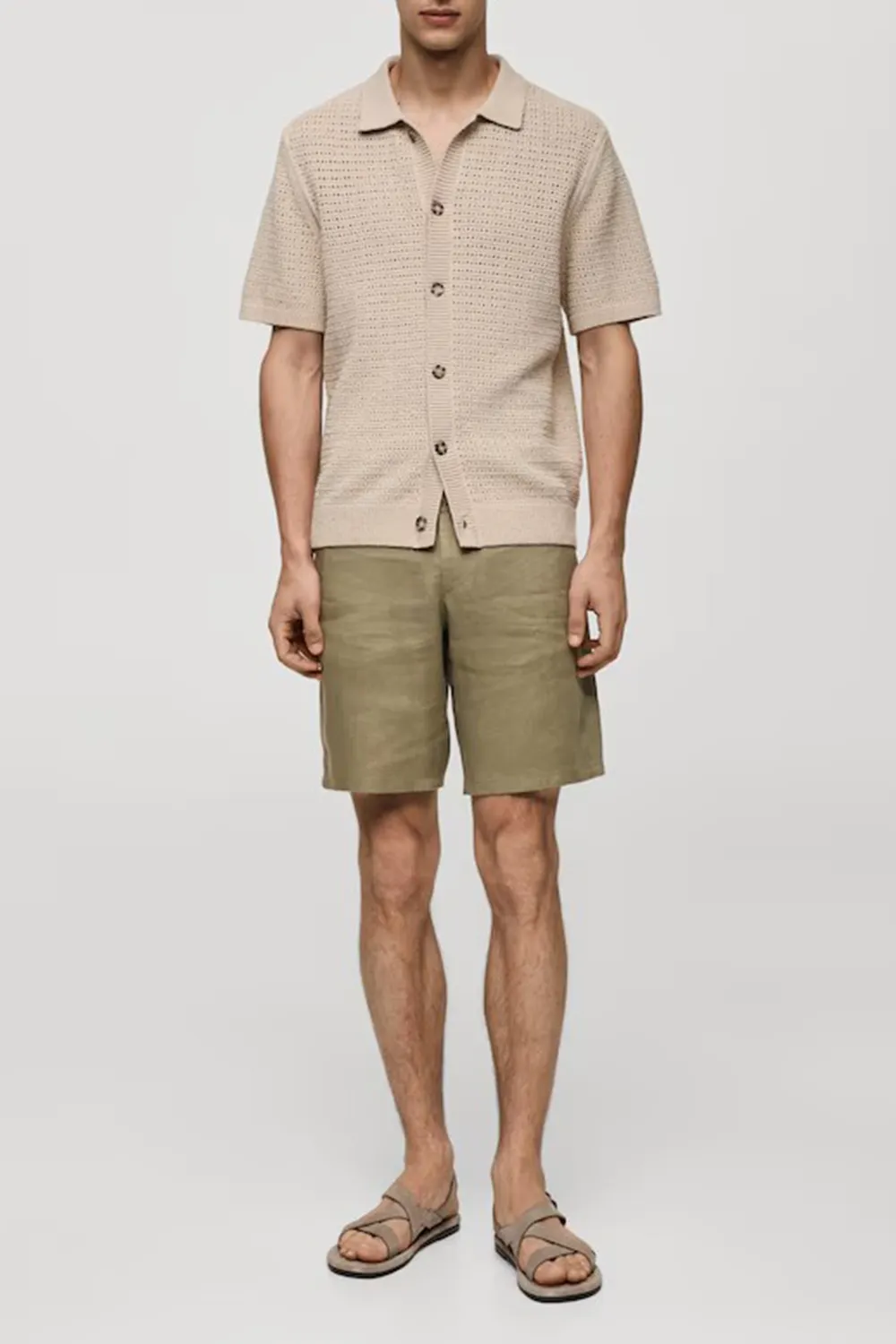 Slim-Fit 100% Linen Shorts