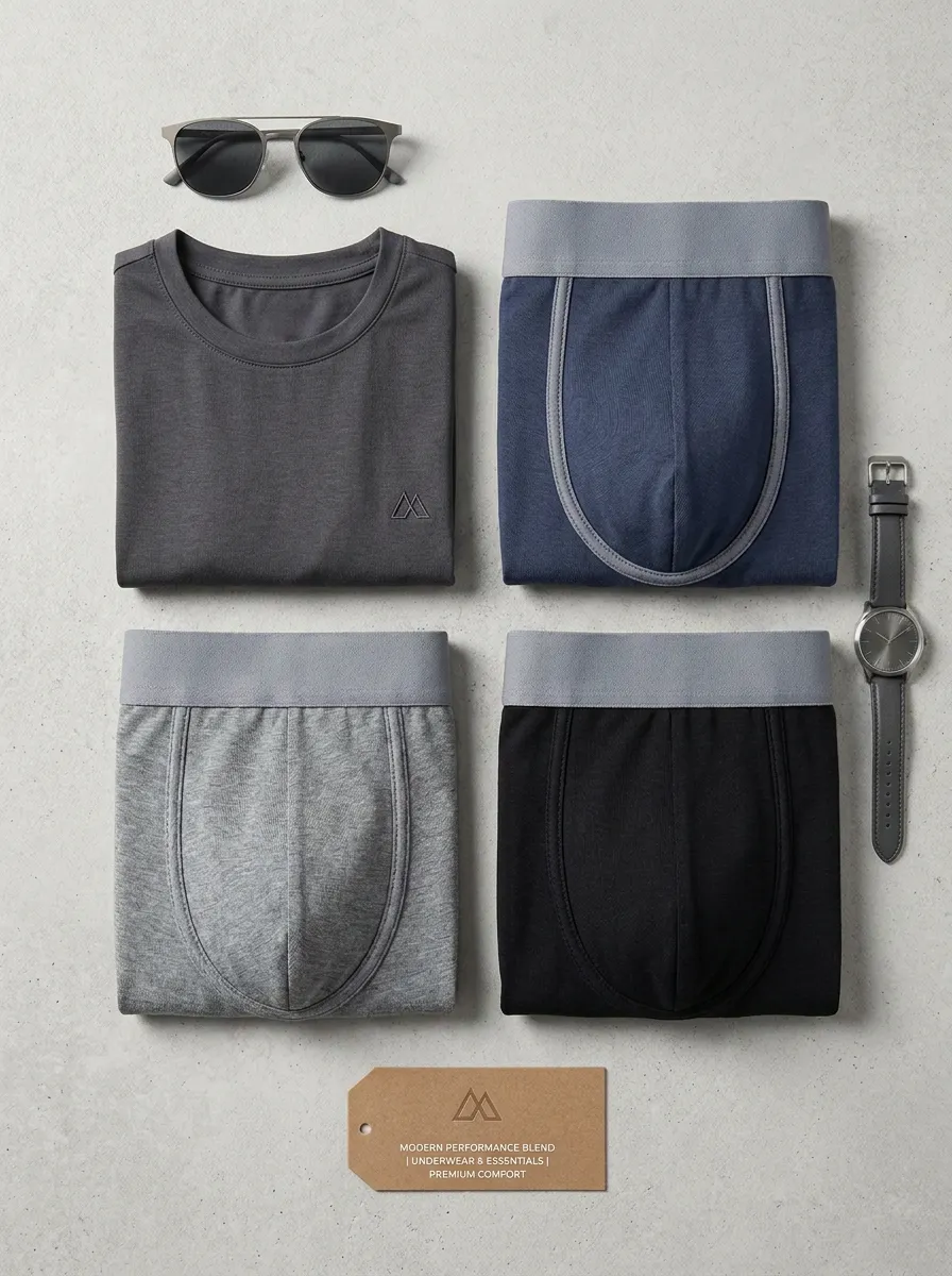 Men's Performance Blend Moisture-Wicking 4-Pack Boxer Briefs