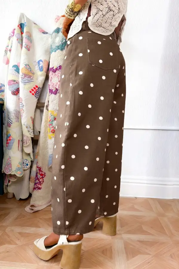 Polka Dot Casual Jeans