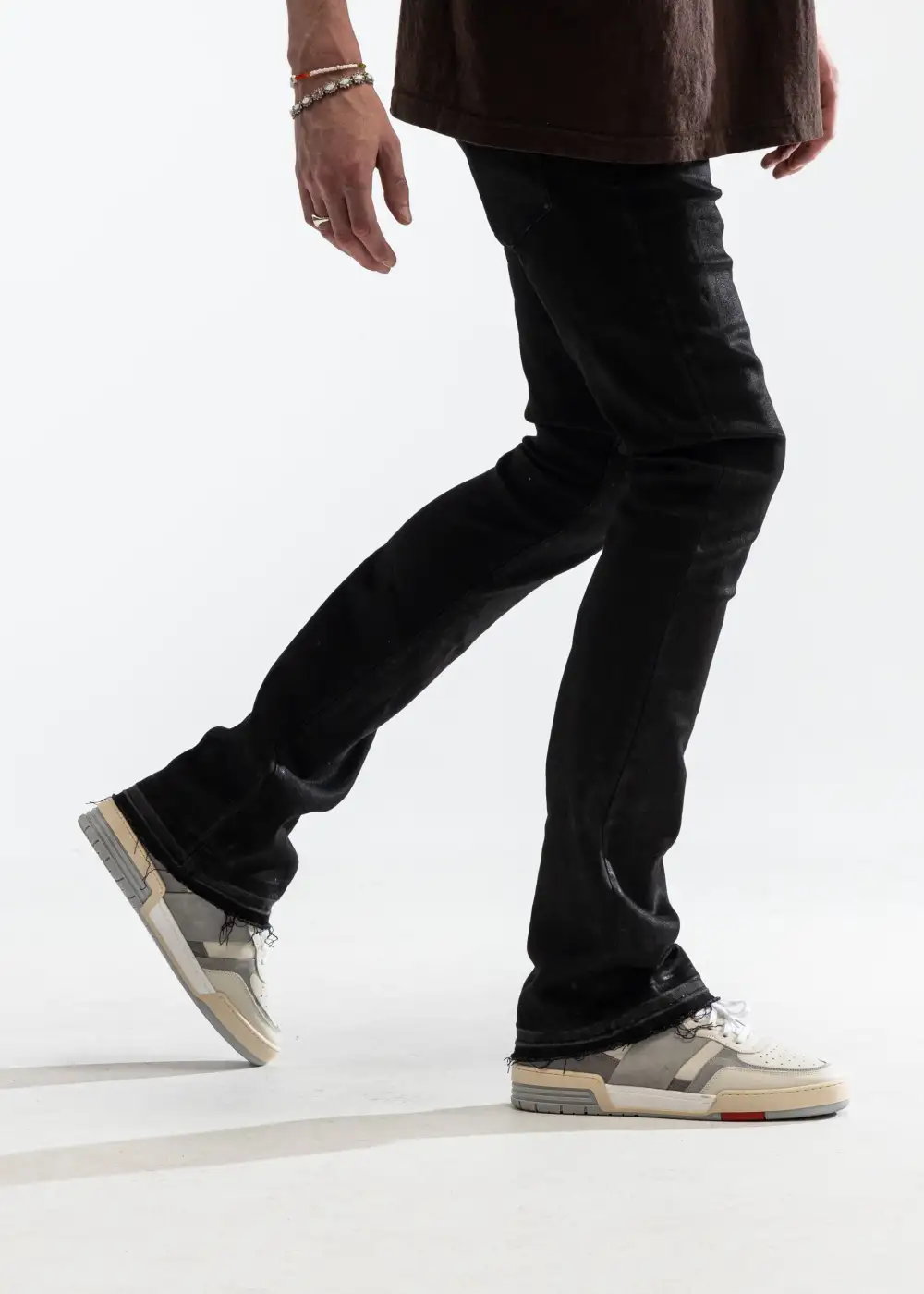 Skinny Raw Hem Flare Jeans