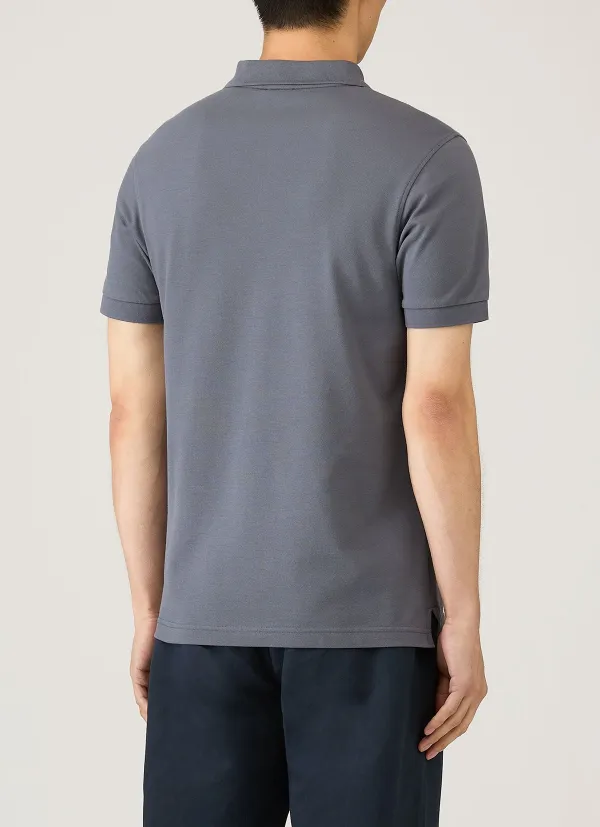 Balanced Everyday Slim Fit Cotton Pique Short Sleeve Polo Shirt