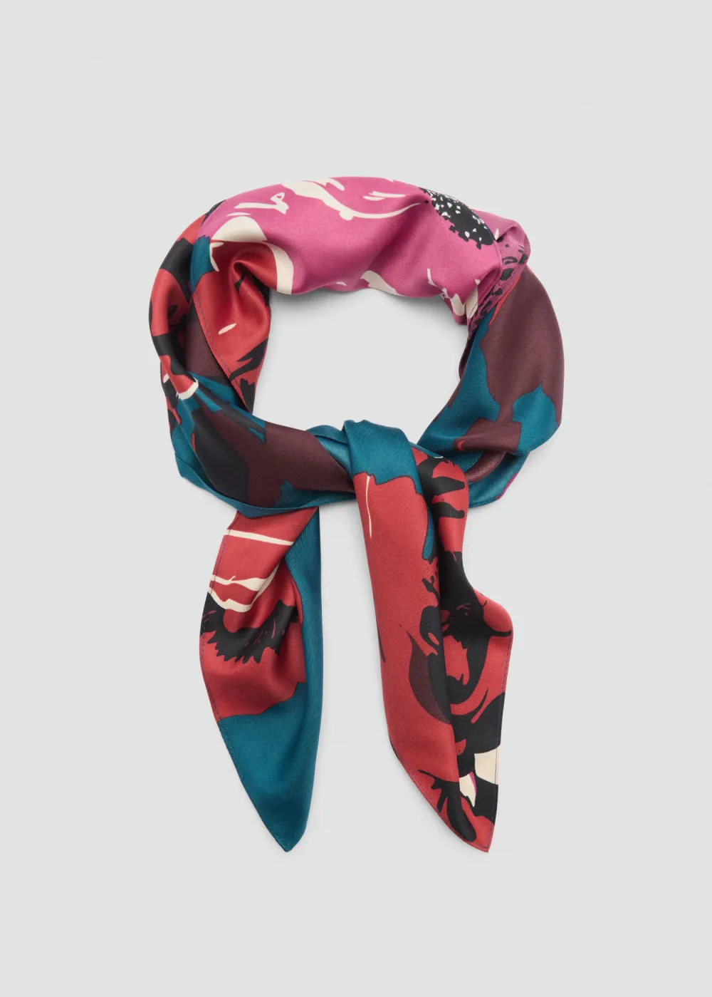 Daily Blue Floral-Print Scarf