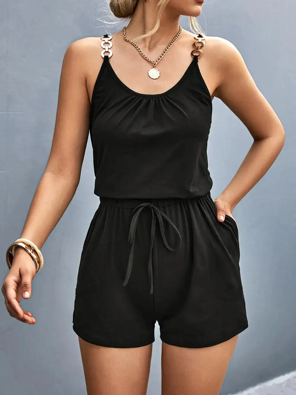 Piece Zero Effort This Scoop Neck Romper