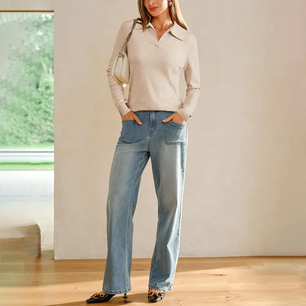 Women's Wool Blend Polo Shirts