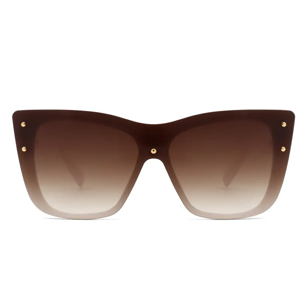 Narrow Cat Eye Square Frame Sunglasses