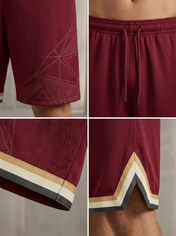 Studio Geometric Pattern Fit Men's Basketball Shorts