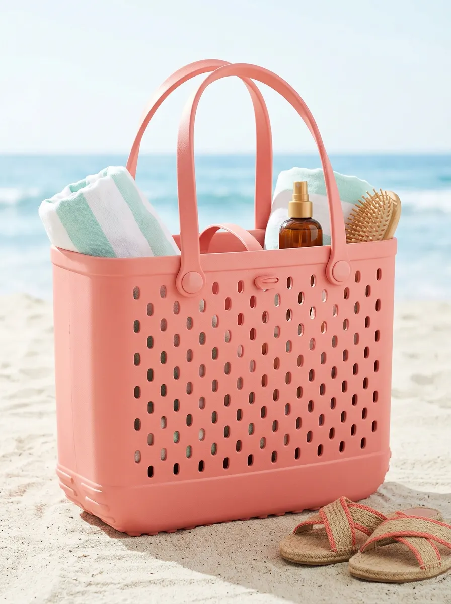 Tote- Vacation Perforated Beach Tote Bag